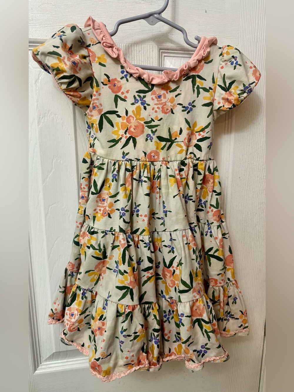 Sweet Honey Floral Tiered Twirl Dress, 3T